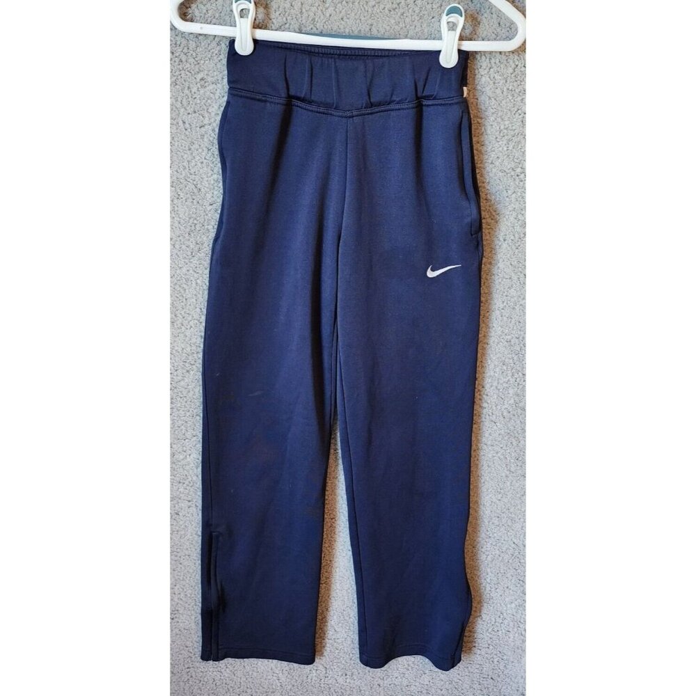 Nike Women's Avenger Ankle Zip Warm Up Athletic Elastic Waist Pants Blue Sz XXS